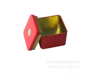 Porcellana Contenitori quadrati di latta del regalo per i contenitori del carrello di tè con il contenitore di cuffia del coperchio fornitore
