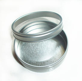 Porcellana Colore rotondo dell'argento del contenitore di latta di Candy con la chiara finestra, contenitori rotondi della latta fornitore