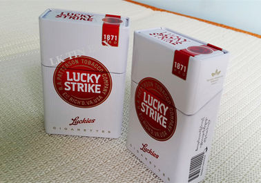 Porcellana Barattolo di latta su ordinazione della sigaretta del tabacco del PIPISTRELLO del coperchio a cerniera con la goffratura per il pacchetto duro fornitore