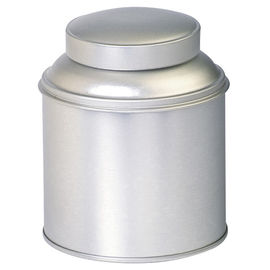 Porcellana Contenitore su ordinazione di latta del metallo del coperchio a cerniera/vernice lucida contenitore rotondo della latta fornitore